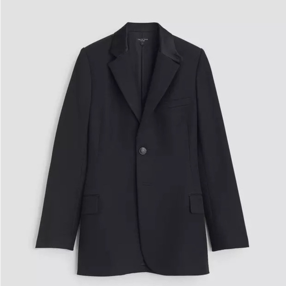 NWT Rag & Bone Laurence Italian Wool Black Blazer Size 10